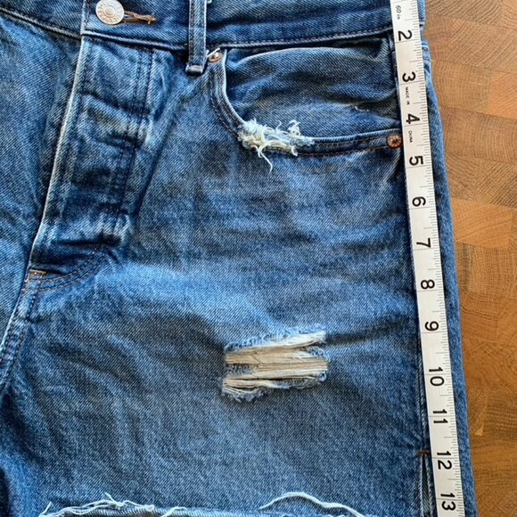 Express Mom Short - Distressed Denim 8 - Picture 6 of 6